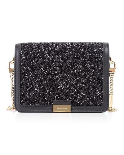 michael kors black glitter bag|Michael Kors bancroft shoulder bag.